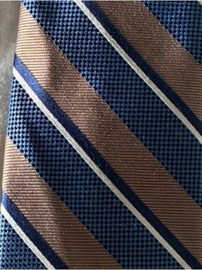 Reserved Blue and Brown Striped Men's Tie